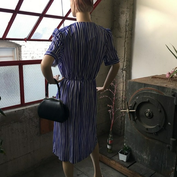 Vintage 80s poly secretary dress - Picture 2 of 5